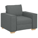 Sofa 3 pcs Mørkegrå 220 x 80 x 84 cm Linned-blandet stof