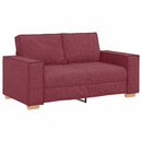 Sofa 3 pcs Vinrød 220 x 80 x 84 cm Linned-blandet stof