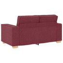 Sofa 3 pcs Vinrød 220 x 80 x 84 cm Linned-blandet stof