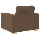Sofa 3 pcs Brun 220 x 80 x 84 cm Linned-blandet stof
