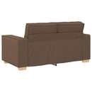 Sofa 3 pcs Brun 220 x 80 x 84 cm Linned-blandet stof