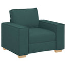 Sofa 3 pcs Mørkegrøn 220 x 80 x 84 cm Linned-blandet stof