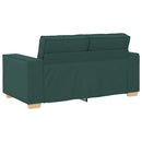 Sofa 3 pcs Mørkegrøn 220 x 80 x 84 cm Linned-blandet stof