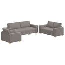 Sofa 3 pcs Gråbrun 220 x 80 x 84 cm Linned-blandet stof