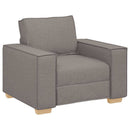 Sofa 3 pcs Gråbrun 220 x 80 x 84 cm Linned-blandet stof