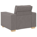 Sofa 3 pcs Gråbrun 220 x 80 x 84 cm Linned-blandet stof