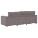 Sofa 3 pcs Gråbrun 220 x 80 x 84 cm Linned-blandet stof