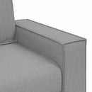 Sofa 3 stk. Skygrå Linned-blandet stof
