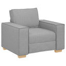 Sofa 3 stk. Skygrå Linned-blandet stof