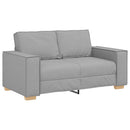 Sofa 3 stk. Skygrå Linned-blandet stof