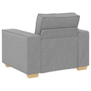 Sofa 3 stk. Skygrå Linned-blandet stof
