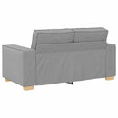 Sofa 3 stk. Skygrå Linned-blandet stof