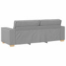 Sofa 3 stk. Skygrå Linned-blandet stof