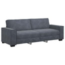 sofasæt 3 dele med hynder velour mørkegrå