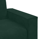 sofasæt 3 dele med hynder velour mørkegrøn