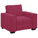 sofasæt 2 dele med hynder velour vinrød