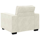 sofasæt 3 dele med hynder velour cremefarvet