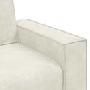 sofasæt 3 dele med hynder velour cremefarvet