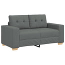 Sofa 3 pcs Mørkegrå 221 x 80 x 80 cm Linned-blandet stof