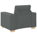 Sofa 3 pcs Mørkegrå 221 x 80 x 80 cm Linned-blandet stof