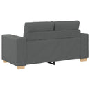 Sofa 3 pcs Mørkegrå 221 x 80 x 80 cm Linned-blandet stof