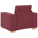 Sofa 3 pcs Vindrød 221 x 80 x 80 cm Linned-blandet stof