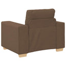 Sofa 3 stk. Brun Linned-blandet stof