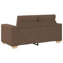 Sofa 3 pcs Brun 221 x 80 x 80 cm Linned-blandet stof