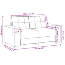 Sofa 3 stk. Brun Linned-blandet stof