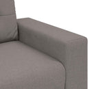 Sofa 3 pcs Gråbrun 221 x 80 x 80 cm Linned-blandet stof