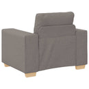 Sofa 3 pcs Gråbrun 221 x 80 x 80 cm Linned-blandet stof