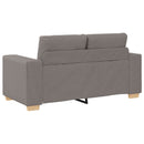 Sofa 3 pcs Gråbrun 221 x 80 x 80 cm Linned-blandet stof