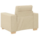 Sofa 3 pcs Creme 221 x 80 x 80 cm Linned-blandet stof