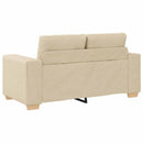 Sofa 3 pcs Creme 221 x 80 x 80 cm Linned-blandet stof