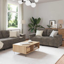 Sofa 3 pcs Mørkegrå 221 x 80 x 80 cm Linned-blandet stof