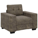 Sofa 3 pcs Mørkegrå 221 x 80 x 80 cm Linned-blandet stof