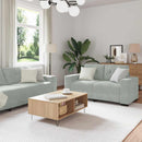 Sofa Sæt 3 pcs Lysegrå 221 x 80 x 80 cm Fløjl