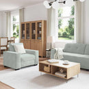 Sofa Sæt 3 pcs Lysegrå 221 x 80 x 80 cm Fløjl