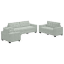Sofa Sæt 3 pcs Lysegrå 221 x 80 x 80 cm Fløjl