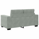 Sofa Sæt 3 pcs Lysegrå 221 x 80 x 80 cm Fløjl