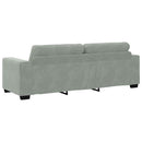 Sofa Sæt 3 pcs Lysegrå 221 x 80 x 80 cm Fløjl