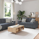 Sofa Sæt 3 pcs Mørkegrå 221 x 80 x 80 cm Fløjl