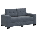 Sofa Sæt 3 pcs Mørkegrå 221 x 80 x 80 cm Fløjl