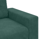 Sofa Sæt 3 pcs Mørkegrøn 221 x 80 x 80 cm Fløjl