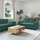 Sofa Sæt 3 pcs Mørkegrøn 221 x 80 x 80 cm Fløjl
