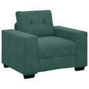 Sofa Sæt 3 pcs Mørkegrøn 221 x 80 x 80 cm Fløjl