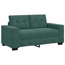 Sofa Sæt 3 pcs Mørkegrøn 221 x 80 x 80 cm Fløjl
