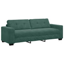 Sofa Sæt 3 pcs Mørkegrøn 221 x 80 x 80 cm Fløjl