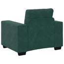 Sofa Sæt 3 pcs Mørkegrøn 221 x 80 x 80 cm Fløjl