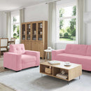 Sofa Sæt 3 pcs Lyserød 221 x 80 x 80 cm Fløjl